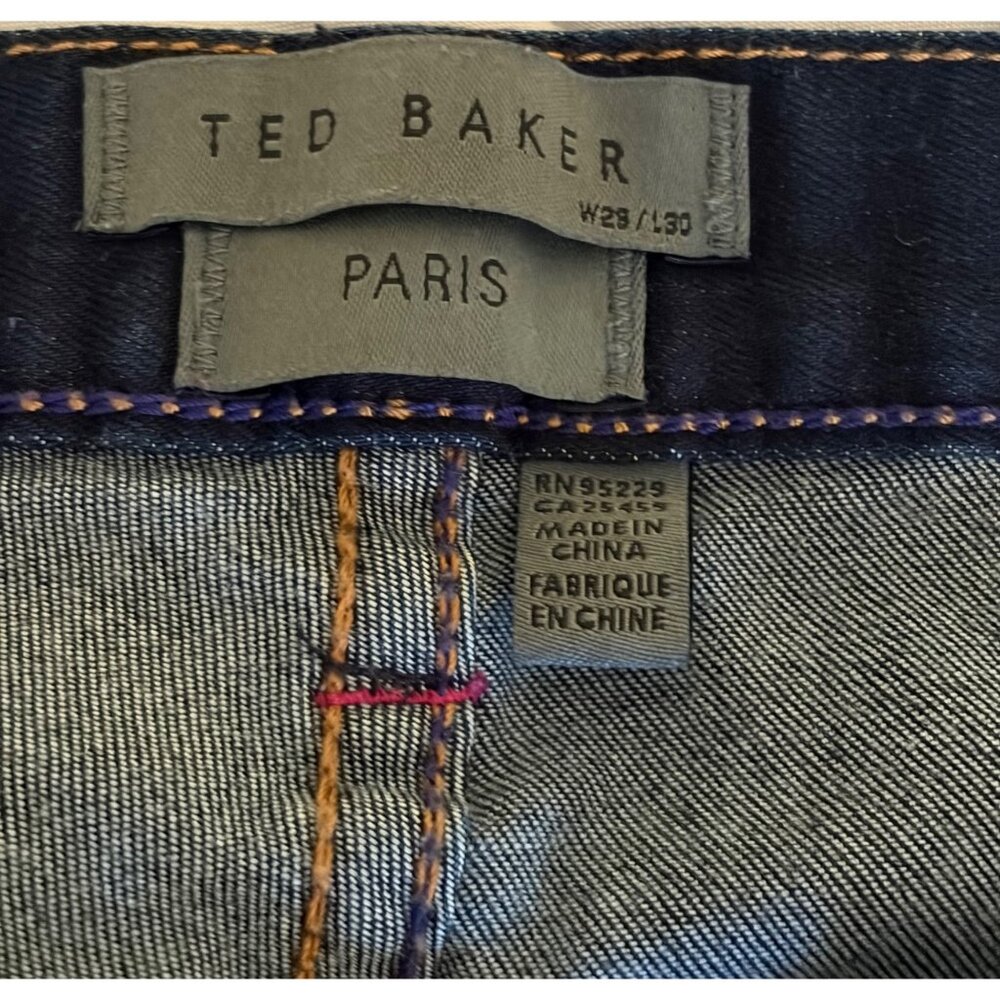Ted Baker Dark Wash Skinny Jeans Size 28 - Picture 6 of 8